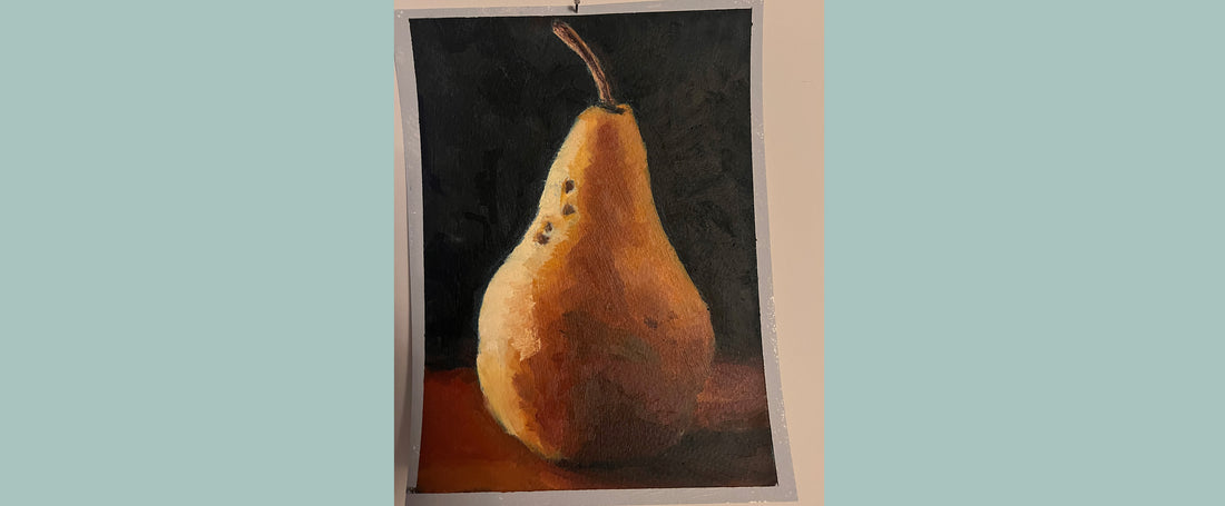 Portrait of a Pear by Oil Painter Sean Carey